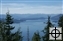 Almost surreal view that includes Pearl Island, a nesting site for bald eagles.